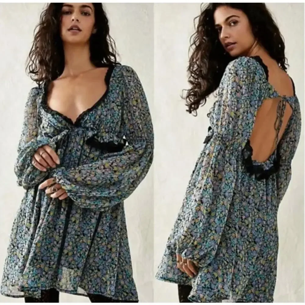 Free People Pennie Babydoll Dress Size Small
